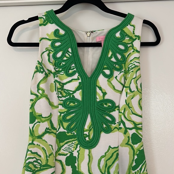 Lilly Pulitzer Size XS Green and White Dress - Picture 2 of 3